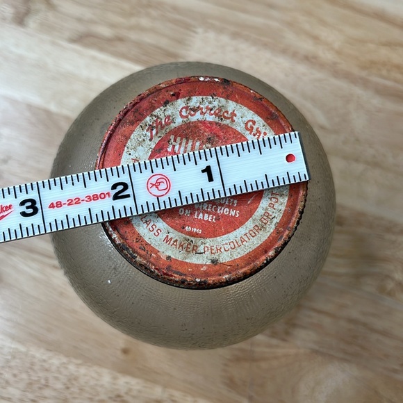 VINTAGE HILLS BROS., The Correct Grind Coffee Jar with Lid Duraglass - Picture 8 of 10